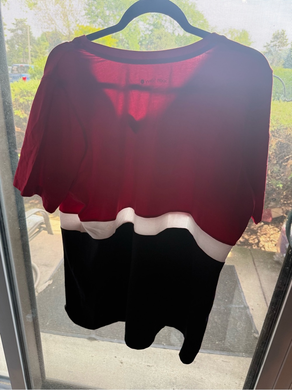 Sport Savvy Women's Colorblock Short Sleeve Tee in Red, White & Black